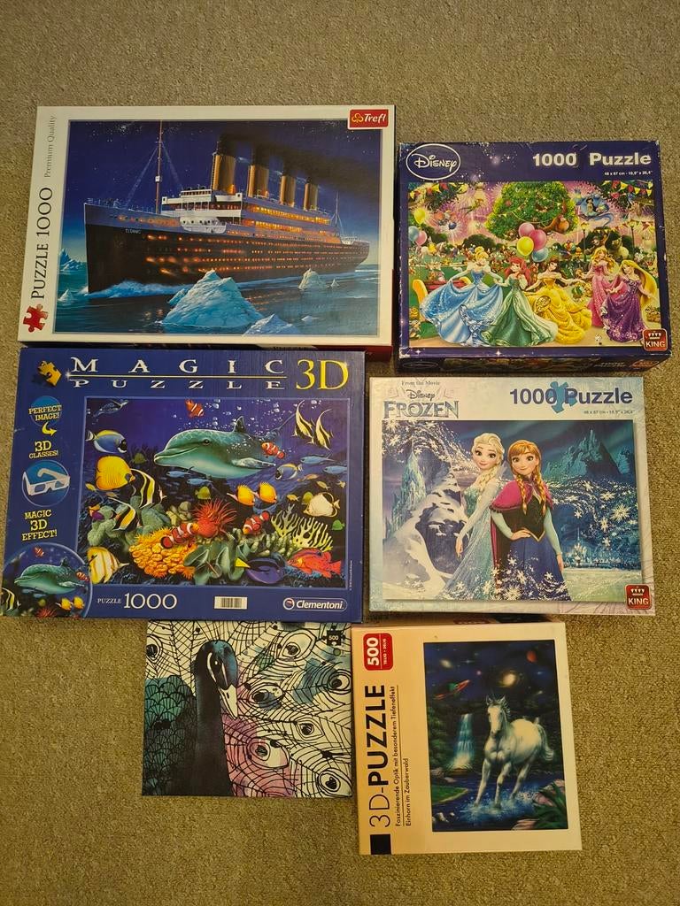 Puzzels ruilen, Ophalen, 500 t/m 1500 stukjes, Zo goed als nieuw