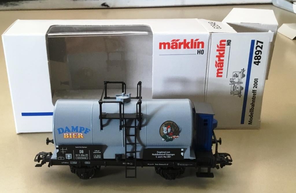 MäRKLIN H0 # 48927 DAMPF BIER KETELWAGEN 2001 N in OVP, Hobby en Vrije tijd, Modeltreinen | H0, Wisselstroom, Ophalen of Verzenden