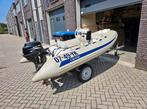Grand 340 zodiac Rib rubberboot 9.9PK 4takt met trailer, Watersport en Boten, Gebruikt, Benzine, Minder dan 70 pk, Overige materialen