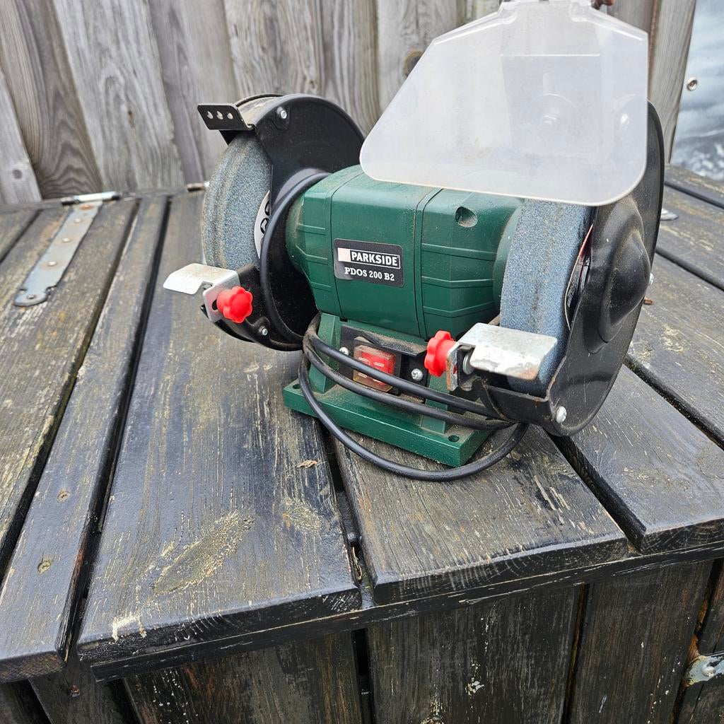 Parkside dubbele slijpmachine, Ophalen, Zo goed als nieuw, Minder dan 600 watt, Bandschuurmachine