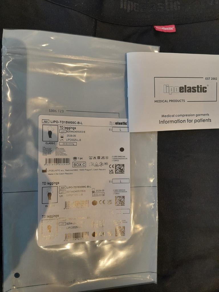 Lipoelastic TD drukbroek 3 kwart legging zwart mt L, Kleding | Dames, Ophalen of Verzenden, Zo goed als nieuw, Zwart, Legging
