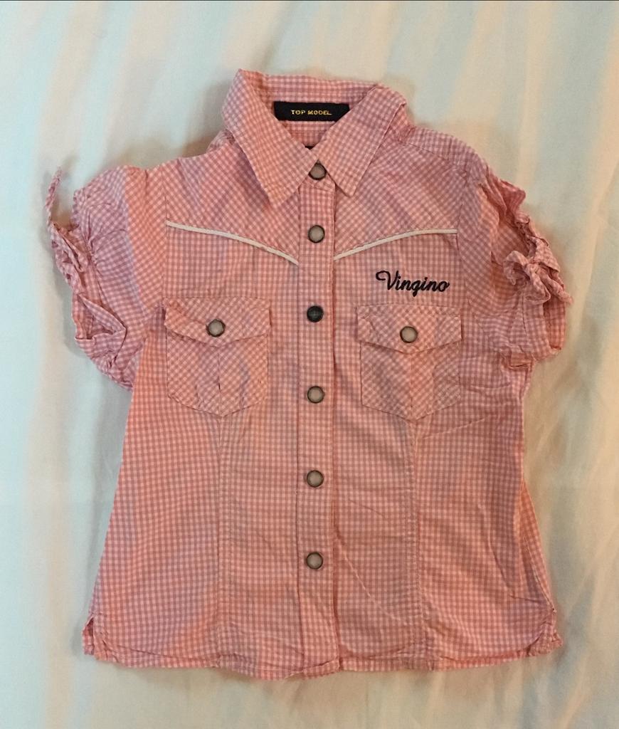 Vingino Western blouse maat 104 (4) - Leuk shirt!, Kinderen en Baby's, Kinderkleding | Maat 104, Ophalen of Verzenden, Gebruikt