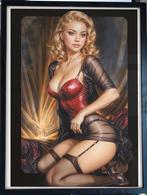 [Poster in Frame] Sexy Blond Retro Lingerie Pin up girl, Ophalen of Verzenden, Nieuw, A1 t/m A3, Film en Tv