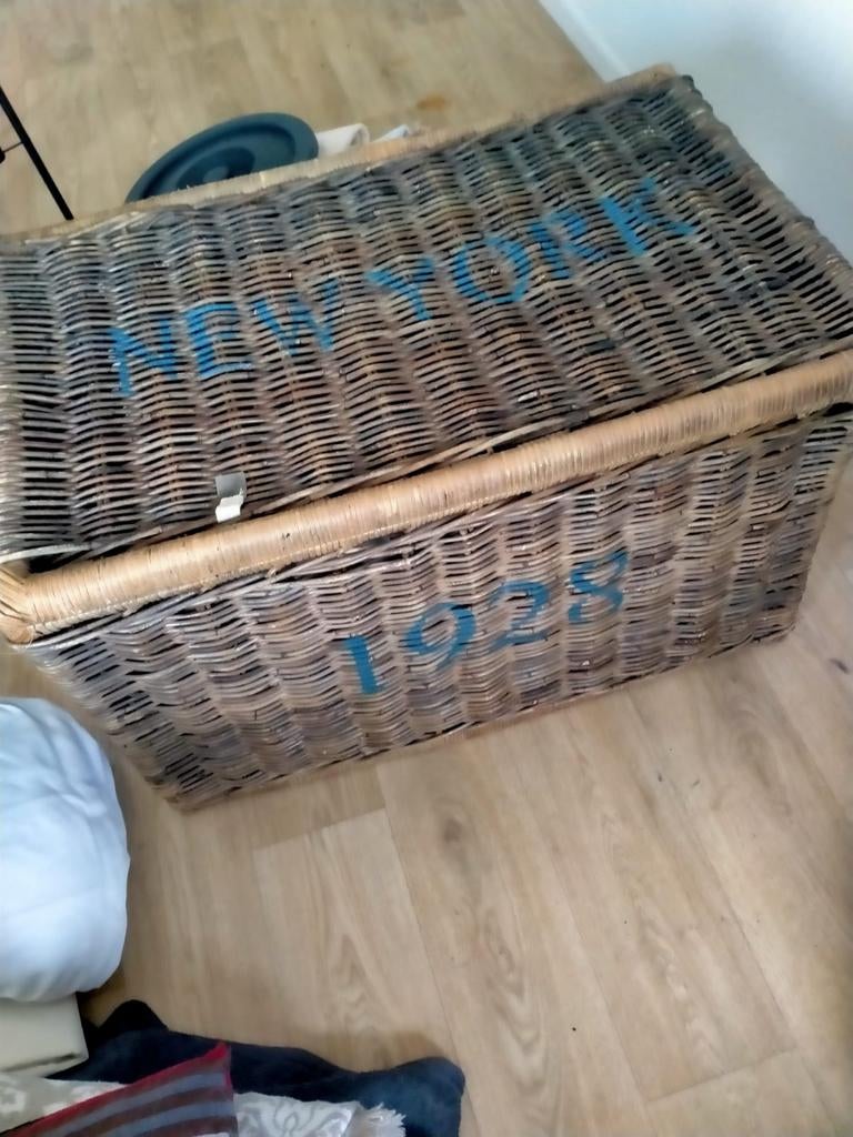 Rieten mand, Huis en Inrichting, Woonaccessoires | Kisten, Ophalen of Verzenden, 50 tot 100 cm, 50 tot 75 cm