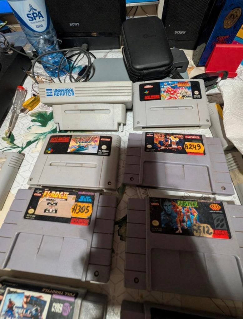 Super Nintendo SNES PAL – set met 7 games + 2 controllers, Ophalen of Verzenden, Gebruikt, Met 2 controllers, Met games