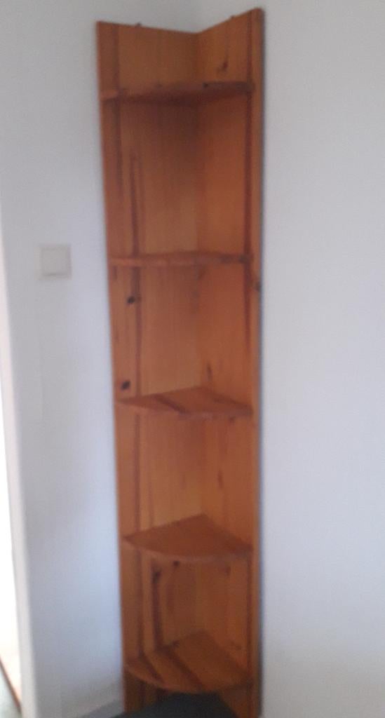 grenen hoekkastje, Ophalen, Gebruikt