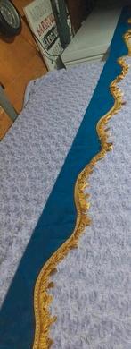 Blauw velourse raamband met gouden franjes. Nieuw, Ophalen of Verzenden, Nieuw, Overige merken, Interieur en Bekleding