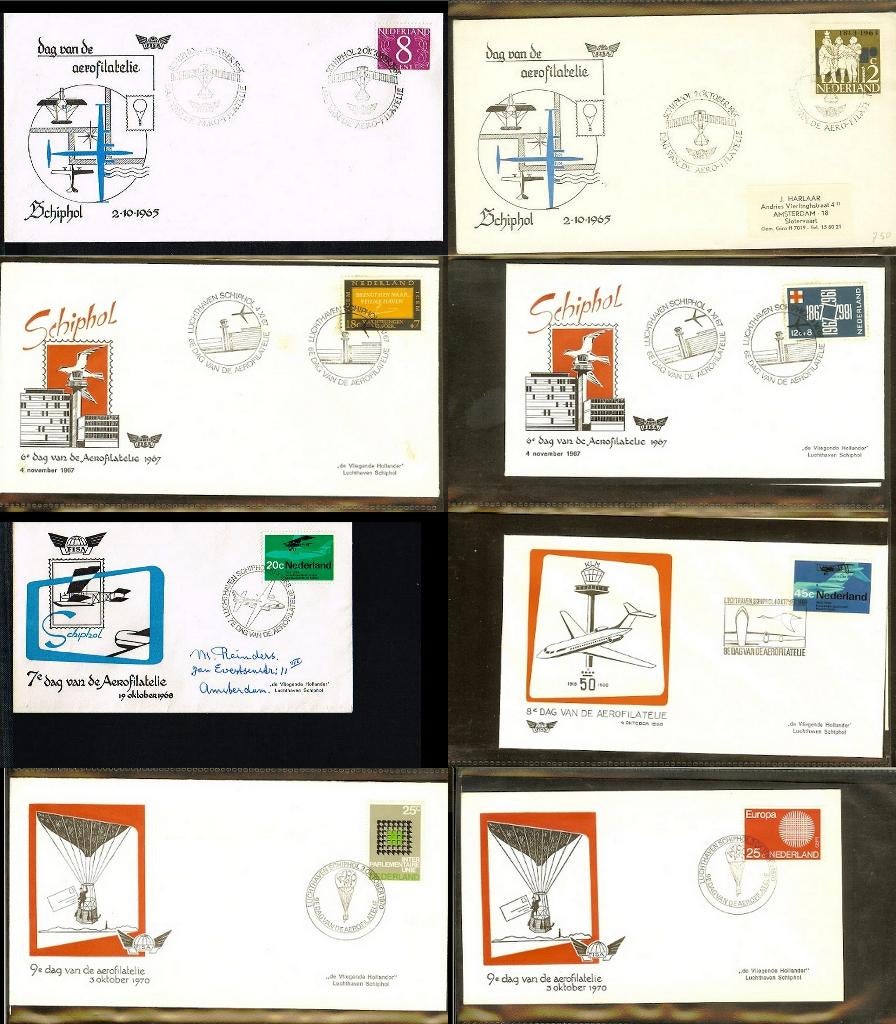 Uitzoeken enveloppen Dag van de Aerofilatelie, Postzegels en Munten, Brieven en Enveloppen | Nederland, Ophalen of Verzenden, Envelop