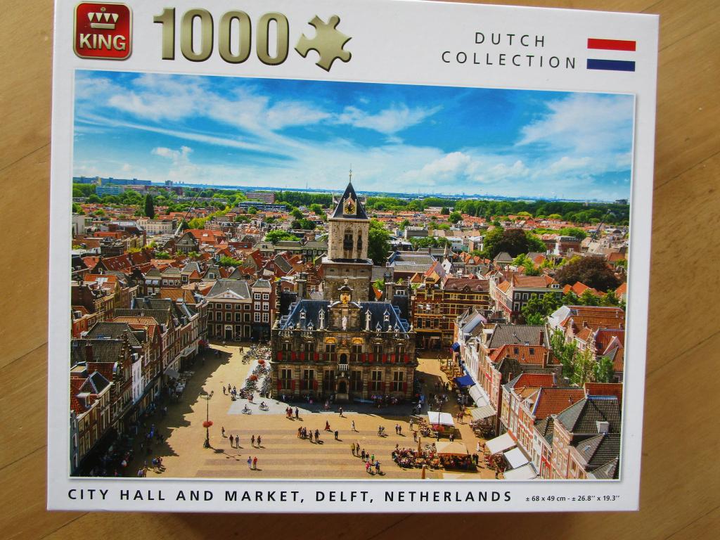 King - legpuzzel Dutch Collectie  - print van Delft, Ophalen of Verzenden, 500 t/m 1500 stukjes, Zo goed als nieuw, Legpuzzel