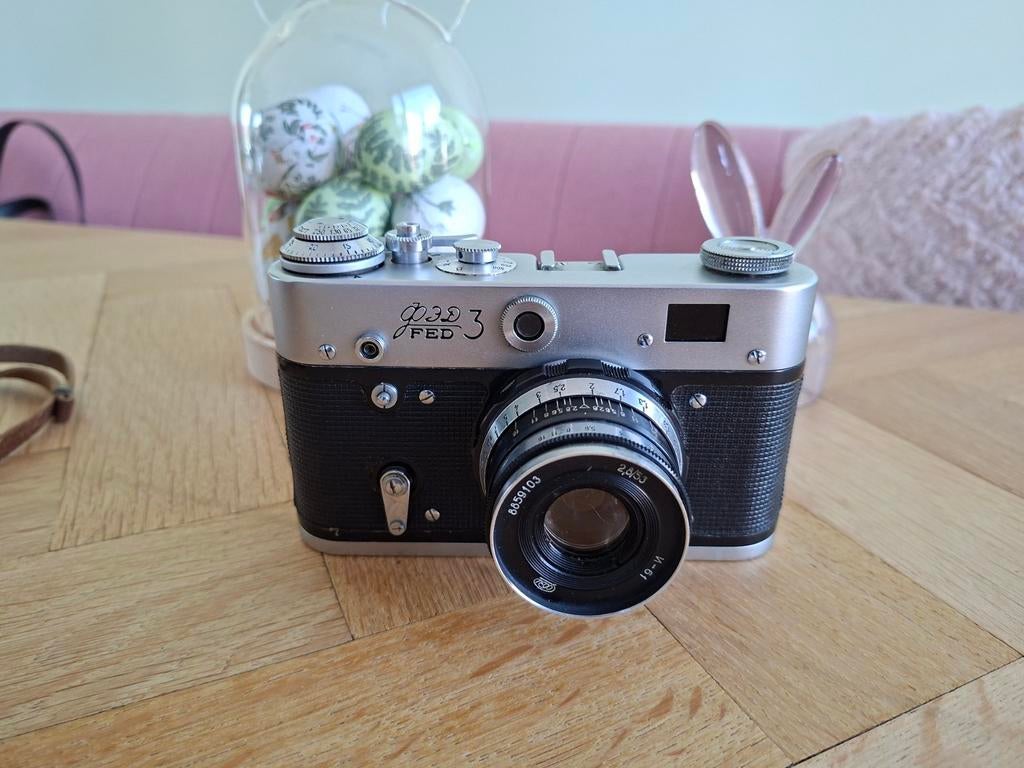 FED 3 B met industar n-61 53mm 2.8 lens, Ophalen of Verzenden, Spiegelreflex, Overige Merken