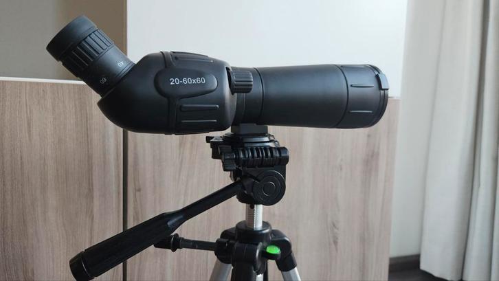 Spotting scope 20-60x60 vogels, vliegtuigen en sterren, Audio, Tv en Foto, Optische apparatuur | Verrekijkers, Zo goed als nieuw