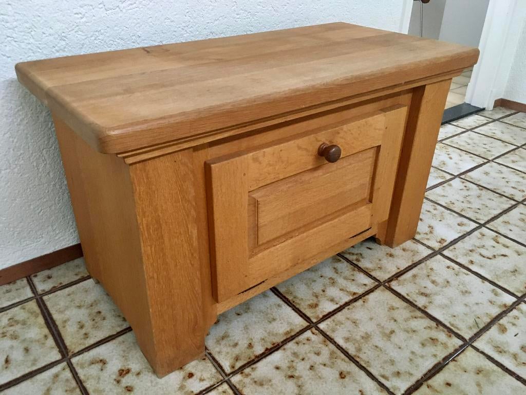Eikenhouten TV-meubel - TEAB, Ophalen, Gebruikt, 100 tot 150 cm, Eikenhout