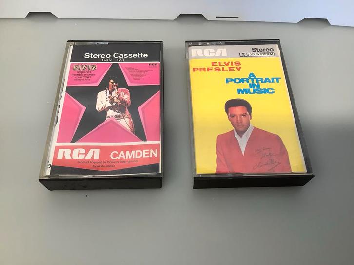 2 Elvis Presley Cassettebandjes - Pop/Rock, Cd's en Dvd's, Cassettebandjes, Gebruikt, Origineel, Pop, 2 t/m 25 bandjes, Met bewaardoos, rek of koffer