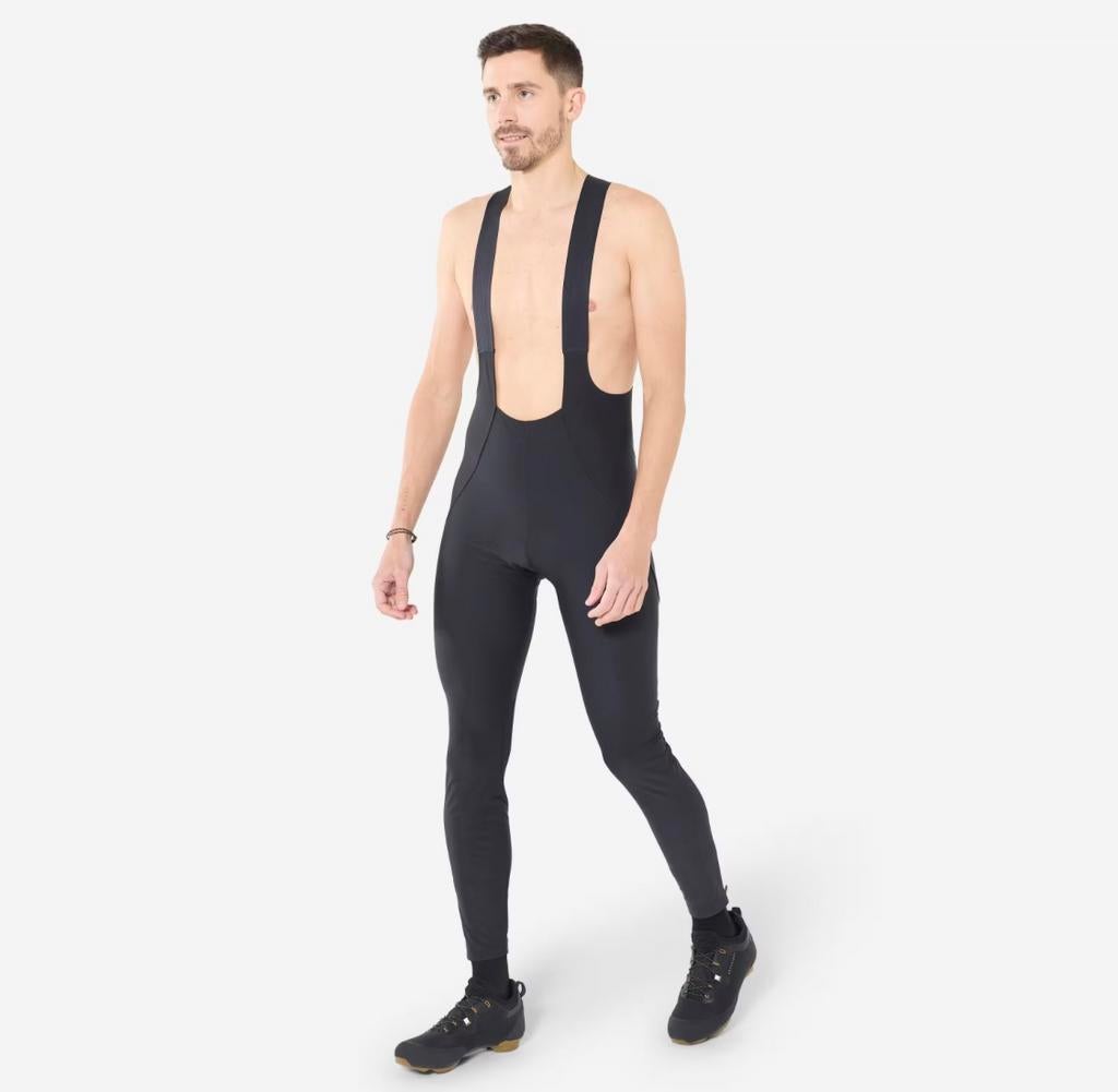 Lange MTB-broek XC zwart/grijs Rockrider Large 2x gedragen, Heren, Ophalen of Verzenden, Zo goed als nieuw, L