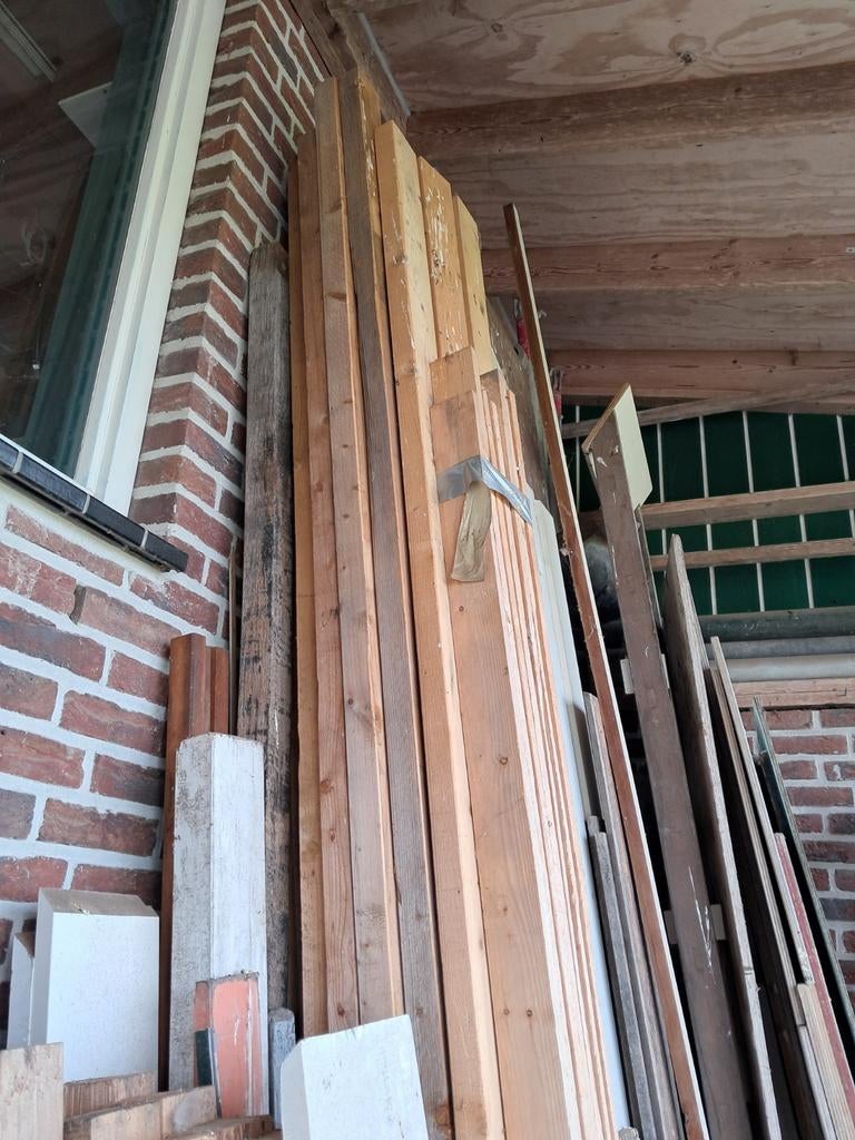 vuren balkjes, Ophalen, Gebruikt, 250 tot 300 cm, 50 mm of meer