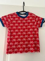 Leuk rood T-shirtje met fietsen erop mt 80 zgan, Ophalen of Verzenden, Zo goed als nieuw, Jongetje of Meisje, Shirtje of Longsleeve