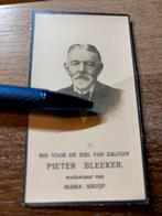 Bleeker Pieter 1867 Warmenhuizen 1937 Alkmaar x Kruijf, Verzamelen, Ophalen of Verzenden, Bidprentje