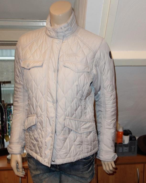 Tenson – gewatteerde jack – lichtgrijs – maat 40, Kleding | Dames, Jassen | Zomer, Gedragen, Maat 38/40 (M), Grijs, Ophalen of Verzenden