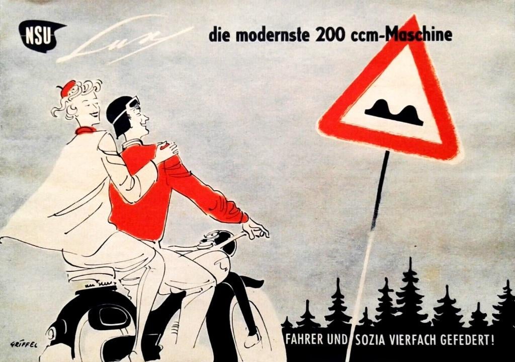 Folder NSU Lux 200 Die modernste 200ccm- Machine 10/ 1954, Ophalen of Verzenden, Overige merken