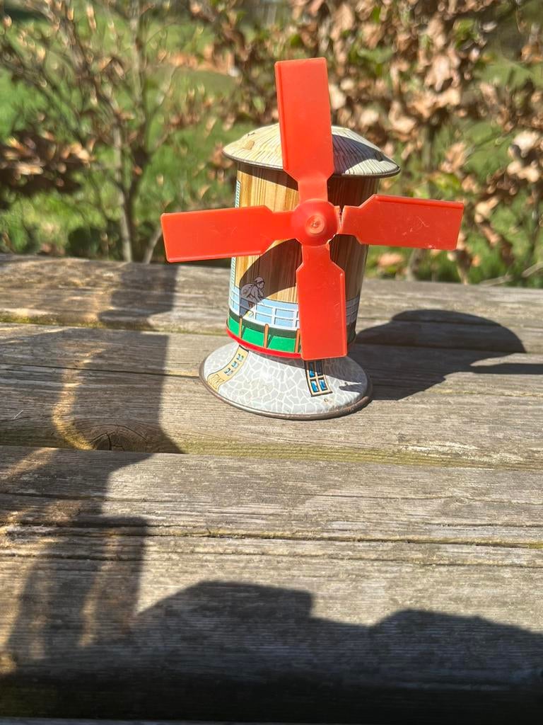 Blikken molen spaarpot, Verzamelen, Blikken, Ophalen of Verzenden, Gebruikt, Overige