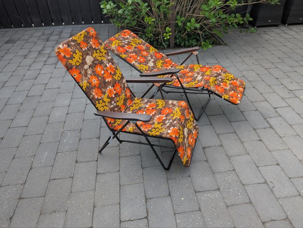 4 retro campingstoelen, 2 nog in verpakking, Ophalen of Verzenden