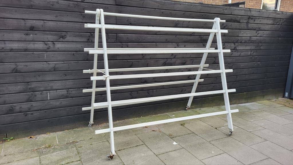 Net houten wasrek, Ophalen, Wasrek