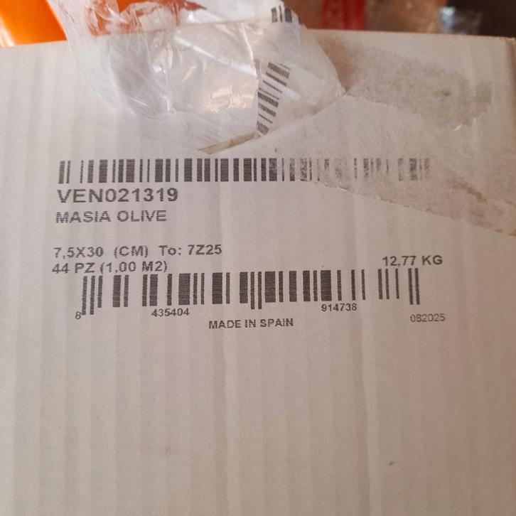 Masia Olive tegels 7.5x30 cm (4,5 m²), Doe-het-zelf en Verbouw, Tegels, Nieuw, Wandtegels, Keramiek, Minder dan 20 cm, Minder dan 5 m²