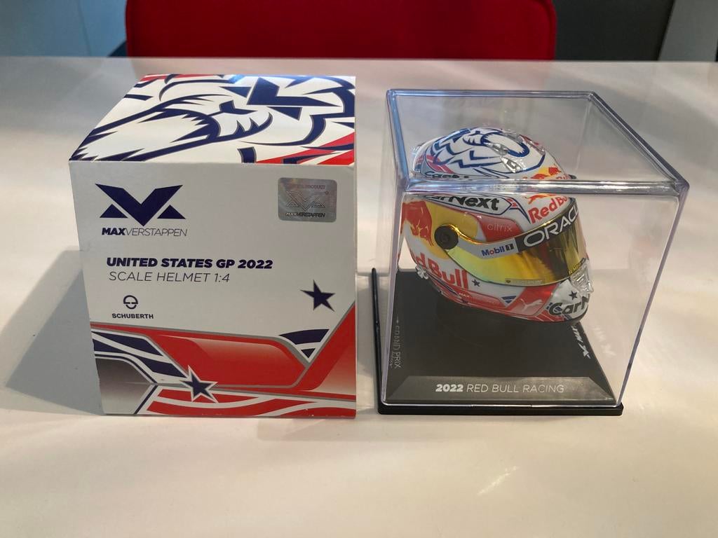 Max Verstappen helm 1/4 united states grand prix 2022, Ophalen of Verzenden, Nieuw, Formule 1