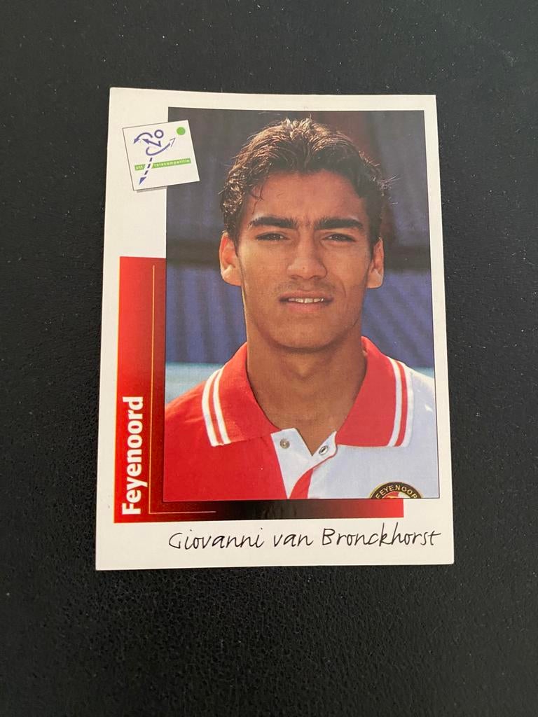 Giovanni van Bronckhorst - Feyenoord - Panini Voetbal 96, Verzamelen, Sportartikelen en Voetbal, Ophalen of Verzenden, Zo goed als nieuw