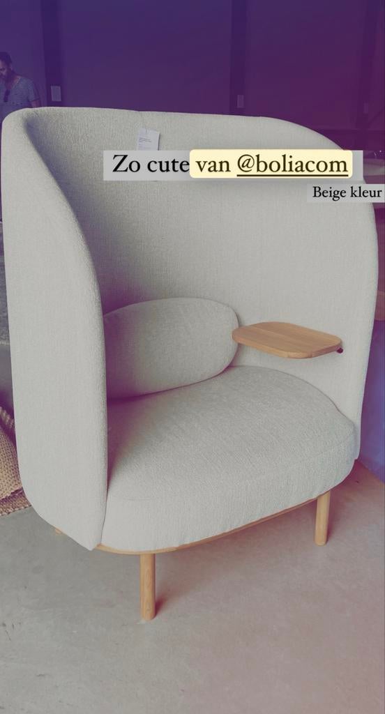 Bolia Fuuga Fauteuil - Zeer nette staat, Huis en Inrichting, Fauteuils, Ophalen, 75 tot 100 cm, Zo goed als nieuw, Stof