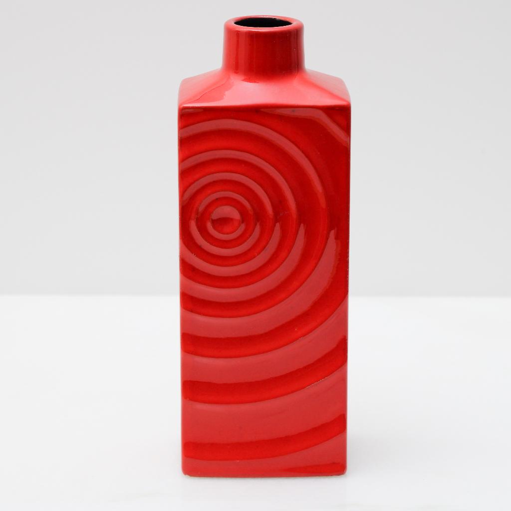 Steuler Zyklon vaas rood - Cari Zalloni, West Germany 213-20, Verzenden