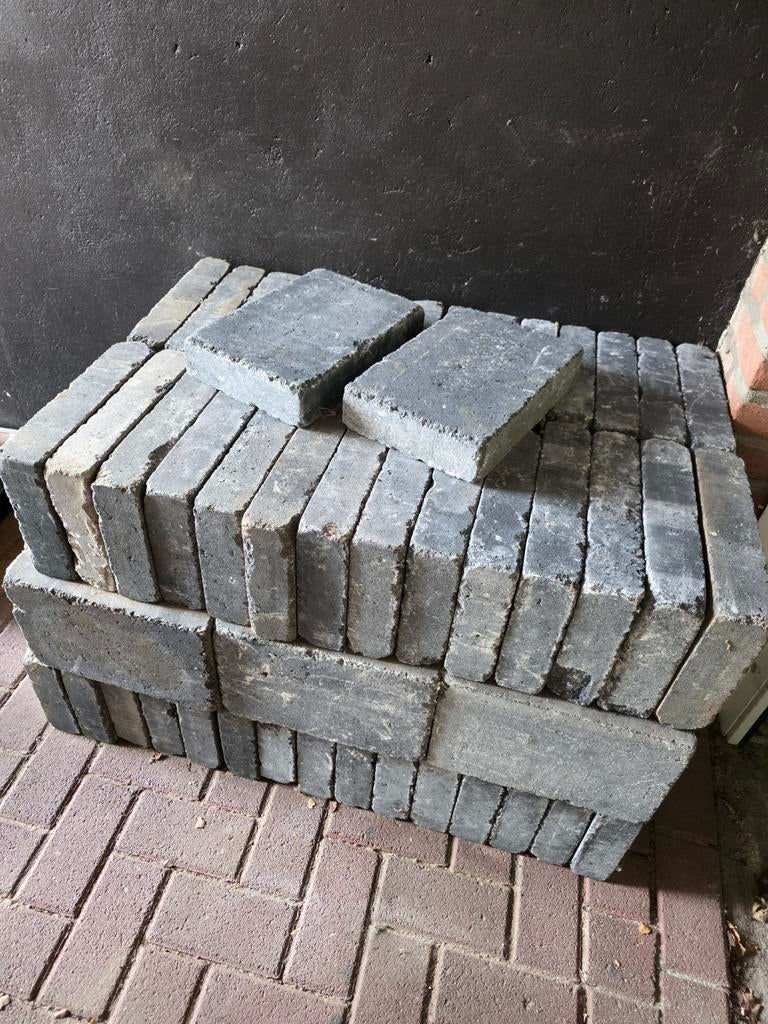 Antraciet betonnen klinkers, Tuin en Terras, Ophalen, Klinkers, Nieuw, 5 tot 10 m²