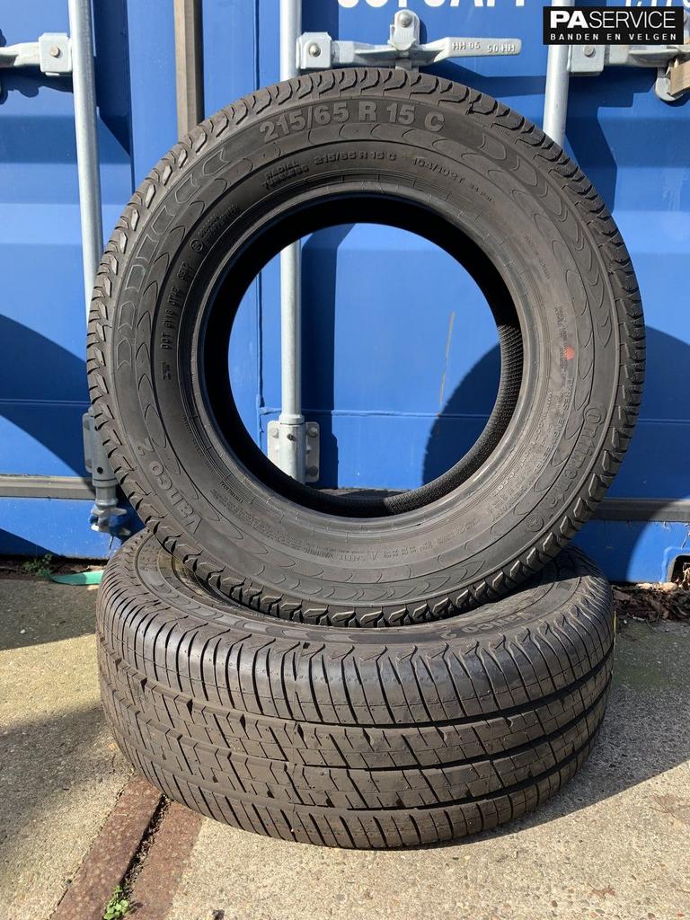 2x Demo Continental 215 65 15C Verzwaarde zomerbanden, 15 inch, -, -, Banden en Velgen