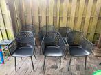 6 zwarte Webbing stoelen van Kwantum, Ophalen, Kunststof, Zwart, Zo goed als nieuw