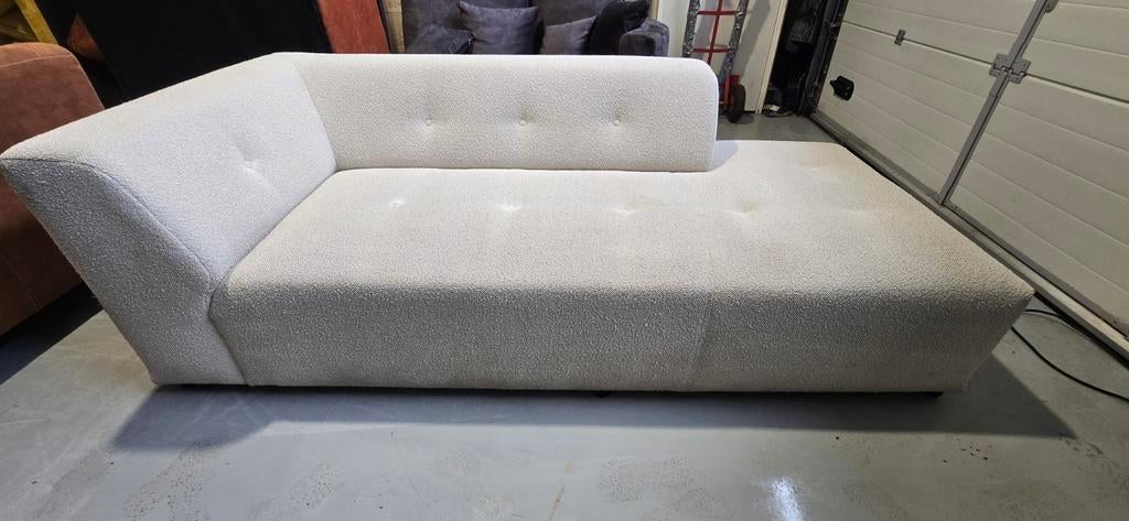 Montel Flex bank wit boucle / teddy stof, Ophalen, Stof