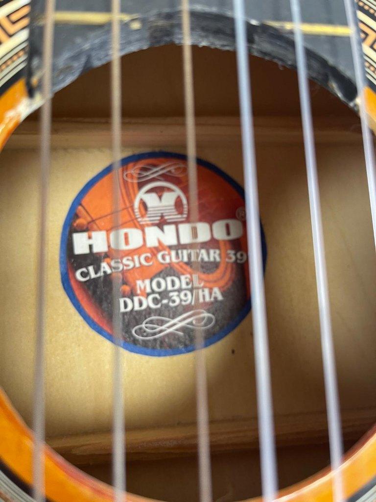 Hondo Klassieke akoestische gitaar Model DDC-39/HA incl. tas, Klassieke of Spaanse gitaar, Gebruikt, Ophalen of Verzenden, Hondo