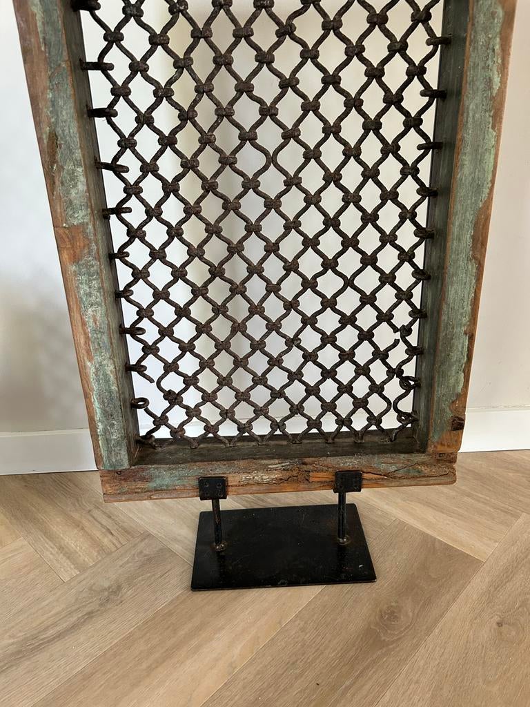 Decoratief paneel met smeedijzeren rooster - ornament, Ophalen of Verzenden