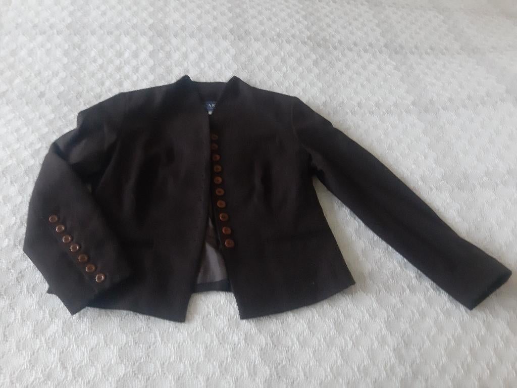 prachtig donkerbruin jasje Scarva maat 36, Ophalen, Bruin, Scarva, Zo goed als nieuw