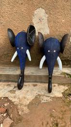 Unieke Congolese Olifantenmaskers met Kralen (DRC), Antiek en Kunst, Ophalen of Verzenden