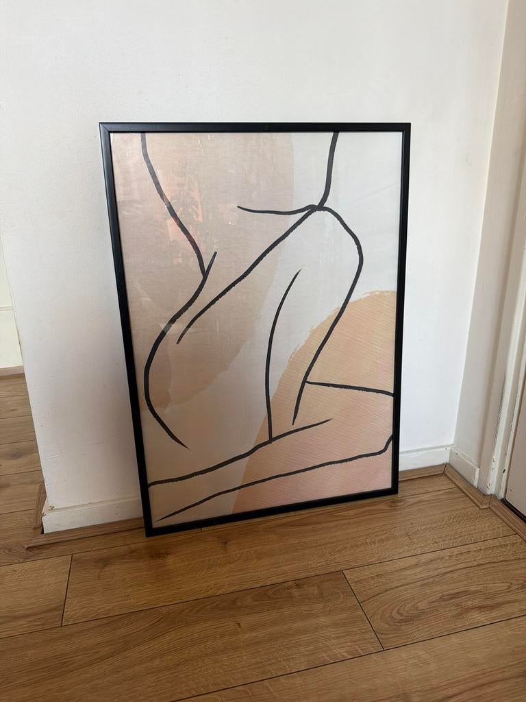 Poster in lijst 70x50 cm, Ophalen, Zo goed als nieuw, Foto of Poster, 50 tot 75 cm