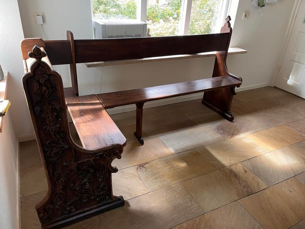 Houten kerkbank hoekbank, Ophalen