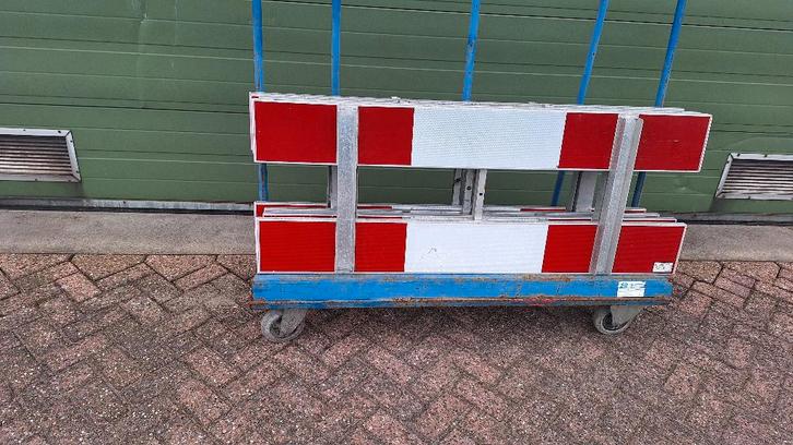 schrikhek wegafzetting Wegbebakening, Tuin en Terras, Tuinhekken en Hekwerk, Gebruikt, Overige typen, Aluminium, Ophalen