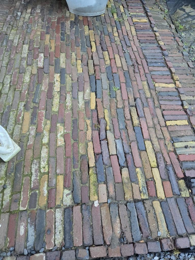 Oud gebakken waaltjes, bont, Tuin en Terras, Ophalen, Overige materialen, Gebruikt, Klinkers