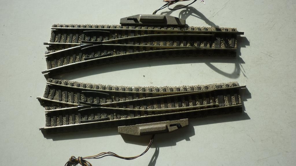 Fleischmann H0 6140 electrische profiwissels L+R, Wisselstroom, Gebruikt, Fleischmann, Rails