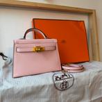 Hermes kelly tas mini pink 100% leer 20cm, Sieraden, Tassen en Uiterlijk, Tassen | Damestassen, Ophalen of Verzenden, Nieuw, Roze