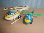 Blik met plastic Helicopters 19 en 15 cm Made in Japan, Antiek en Kunst, Ophalen of Verzenden