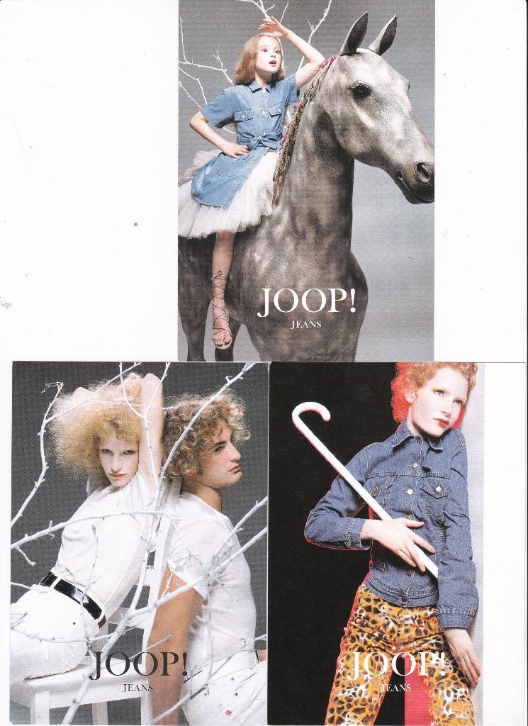 3x ansicht- model met JOOP! Jeans. met o.a. paard /amazone., Verzamelen, Ansichtkaarten | Themakaarten, Verzenden, 1980 tot heden