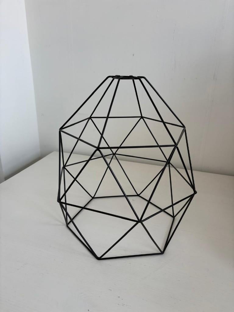 BRUNSTA Hanglampenkap van zwart metaal, Zwart, Rond, Ophalen of Verzenden, Zo goed als nieuw