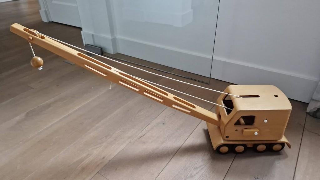 houten speelkraan van Siegrfried Frobel, Kinderen en Baby's, Speelgoed | Houten speelgoed, Ophalen, Gebruikt, Duw- of Trekspeelgoed