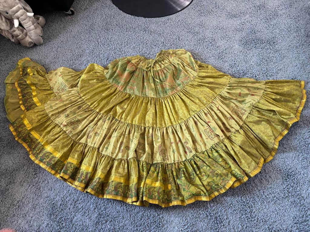 Prachtige handmade lange gypsy rok Two Sisters, Maat 46/48 (XL) of groter, Ophalen of Verzenden, Zo goed als nieuw, Onder de knie